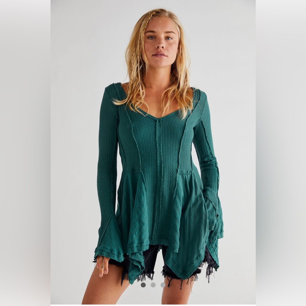 We The Free People Primrose Thermal Tunic Top
